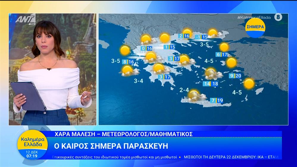 Καιρός - Καλημέρα Ελλάδα - 12/12/2025
