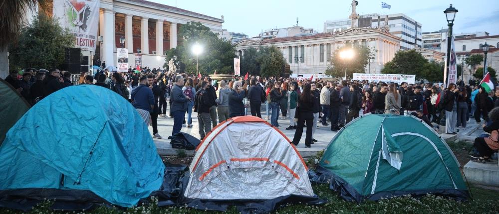 Φοιτητες διαδήλωση για Παλαιστινη Γαζα