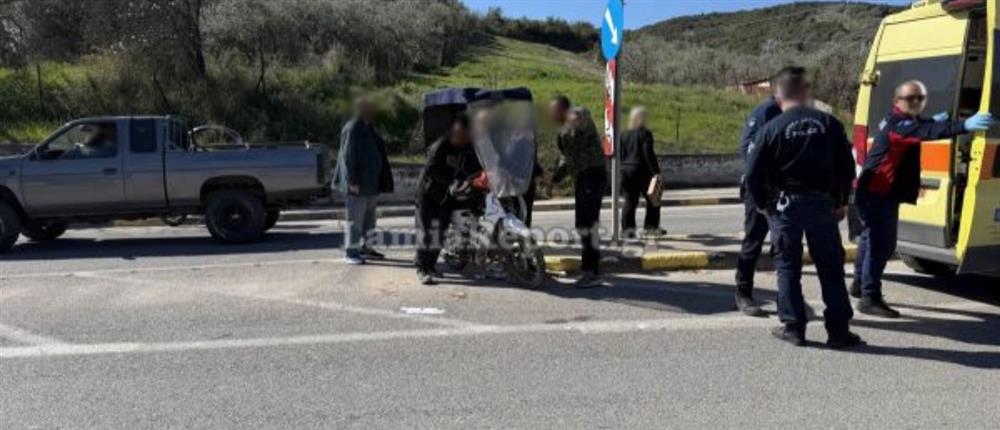 τροχαιο -λαμια - δικυκλιστης