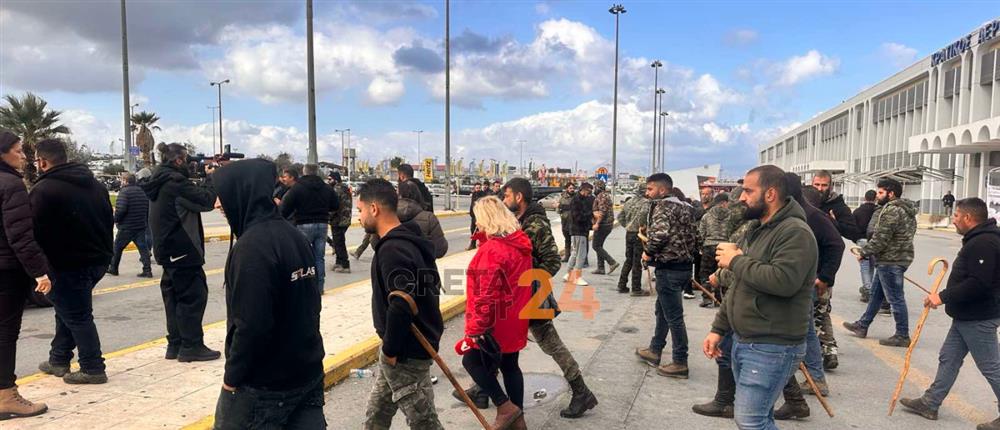 αεροδρόμιο Ηρακλείου - αγρότες αεροδρόμιο Ηρακλείου - αγρότες