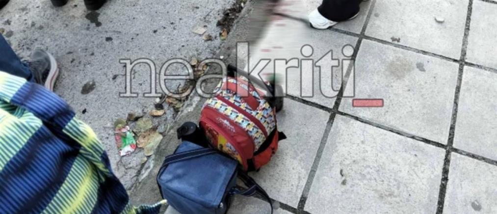 Ηράκλειο: Μικρό παιδί παρασύρθηκε από αυτοκίνητο έξω από σχολείο (εικόνες)