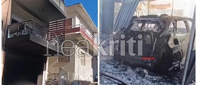 Χανιά: Φωτιά σε διαμέρισμα  προκάλεσε καταστροφές - Κάηκαν αυτοκίνητο και τέσσερις μηχανές (βίντεο)